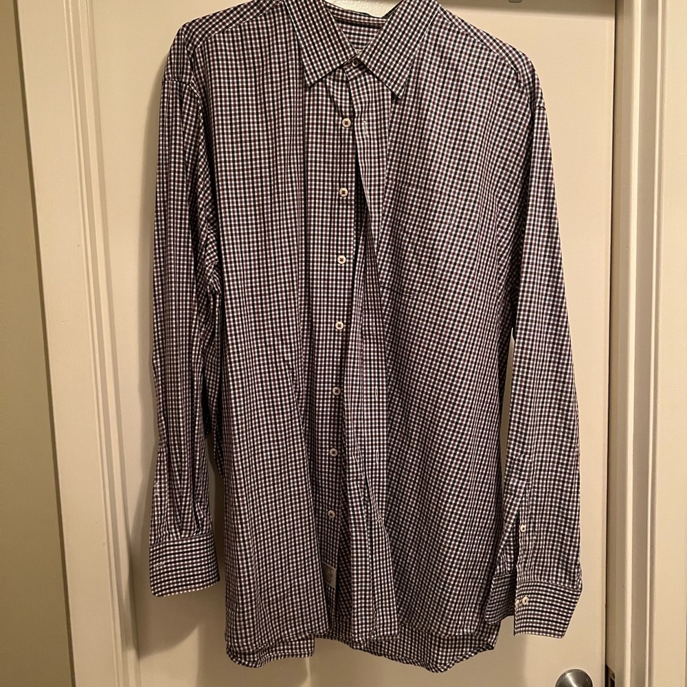 Peter Millar Crown Ease Langley Cotton Sport Shirt XXL